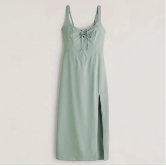 Abercrombie & Fitch Women's Green Dress - Picture 2 of 7
